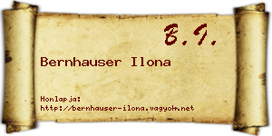 Bernhauser Ilona névjegykártya