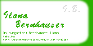 ilona bernhauser business card